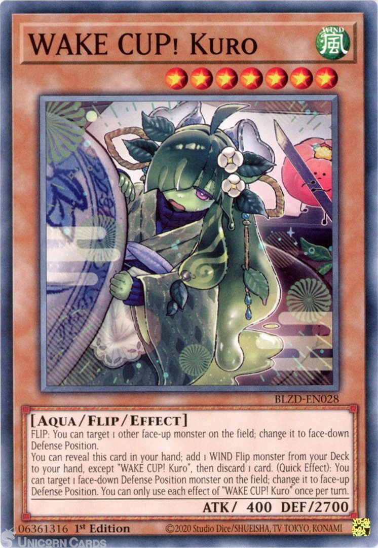 BLZD-EN028 WAKE CUP! Kuro : Common 1st Edition Mint YuGiOh Card