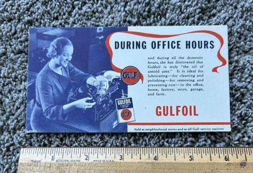 Vintage Gulfoil Gulf Ink Blotter Advertising