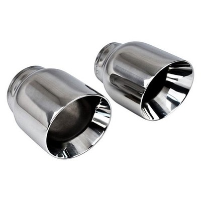 Exhaust Tip Hi-Polished Series Stainless Steel Round Angle Cut Double-Wall