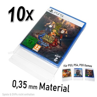 10x Sony PS3/PS4/PS5 #CrystalClear Spiele Schutzhüllen - OVP Game Box 0,3 mm