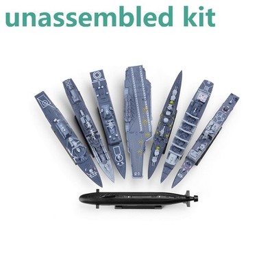 8pcs Warship Aircraft Carrier Cruiser Frigate Submarine Battleship Unassembled f
