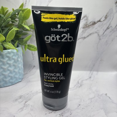 Got2b Ultra Glued Invincible Styling Hair Gel Crazy Hold Vertical Styles New 6oz