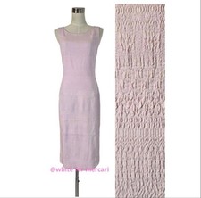 Dolce&Gabbana Dress Size 46 104cm Length Lilac Pink Textured Summer Style