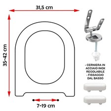 SEDILE COPRIWATER COMPATIBILE KERASAN RITMO BIANCO