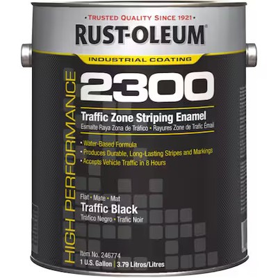 Rust-Oleum 246774 1 Gal Traffic Zone Striping Paint, Flat Finish, Traffic