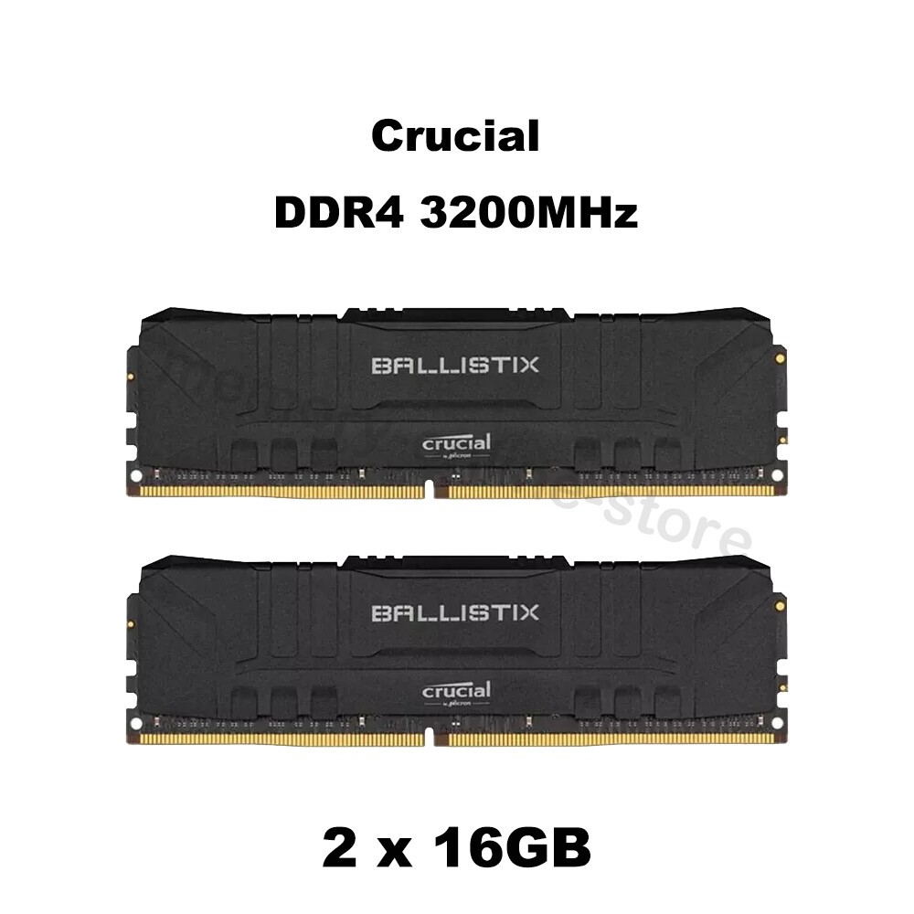 Crucial Ballistix 32GB (16GBx2) DDR4 3200MHz 288pin DIMM Desktop