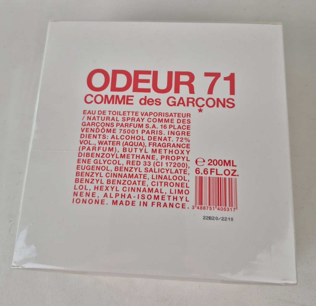 Odeur 71 Comme des Garcons Eau de Toilette for Unisex 200ML New in