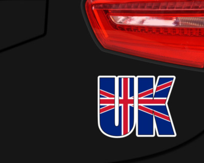 Samunshi UK Großbritannien Schriftzug Aufkleber Nationalfarben  4 Größen