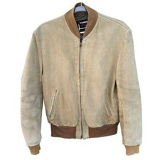 Vintage 60 s Ralph Edwards Sportswear Suede Bomber Jacket Talon Zipper Camel GUC