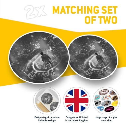 2 x Vinyl Stickers 7.5cm (bw) - Magical Red Puzzle Fantasy Gamer #36025 - Photo 2/9