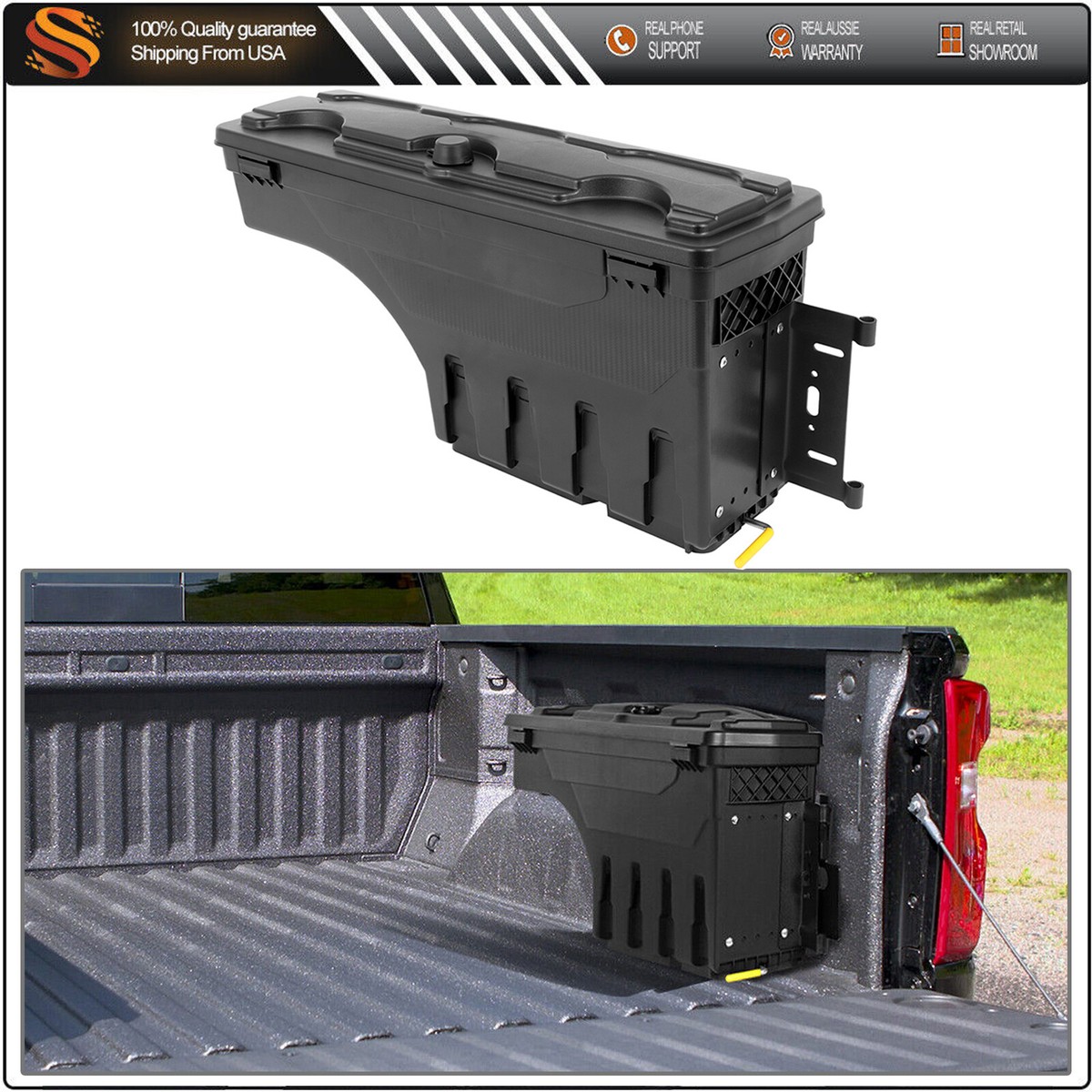 Right Side Truck Bed Storage Tool Box For 2017-2022 Ford F250 F350