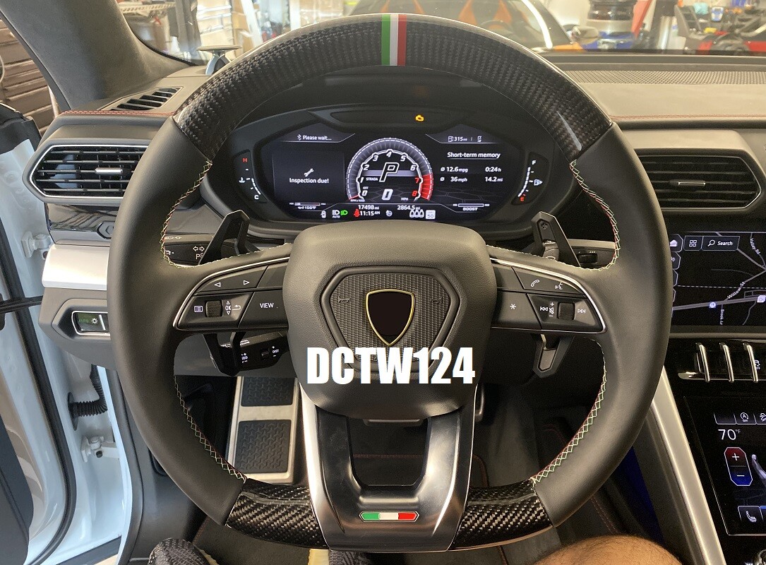 Real Carbon steering wheel Lamborghini URUS 18~ Yellow Ring stitching exchange