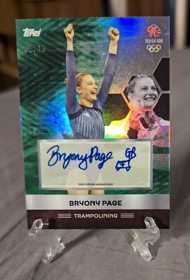 2024 Topps Team GB Stars of Paris Bryony Page Green Auto 5/49