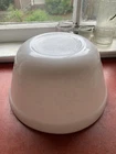 vintage federal 5" white blossom embossed mix bowl approximately 1970