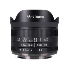 7artisans 7.5mm F2.8 Ver.II Manual Fisheye Lens Micro 4/3 Mount Black GX GH OMD
