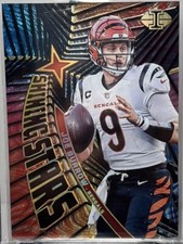 2022 Panini Illusions JOE BURROW SHINING STARS BLACK PARALLEL #’d 41/50 Bengals!