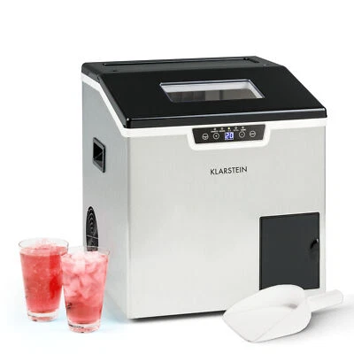 KLARSTEIN Eiswürfelmaschine Eiswürfelbereiter Icemaker Cube 400W 1,8L Wassertank 20kg/24h