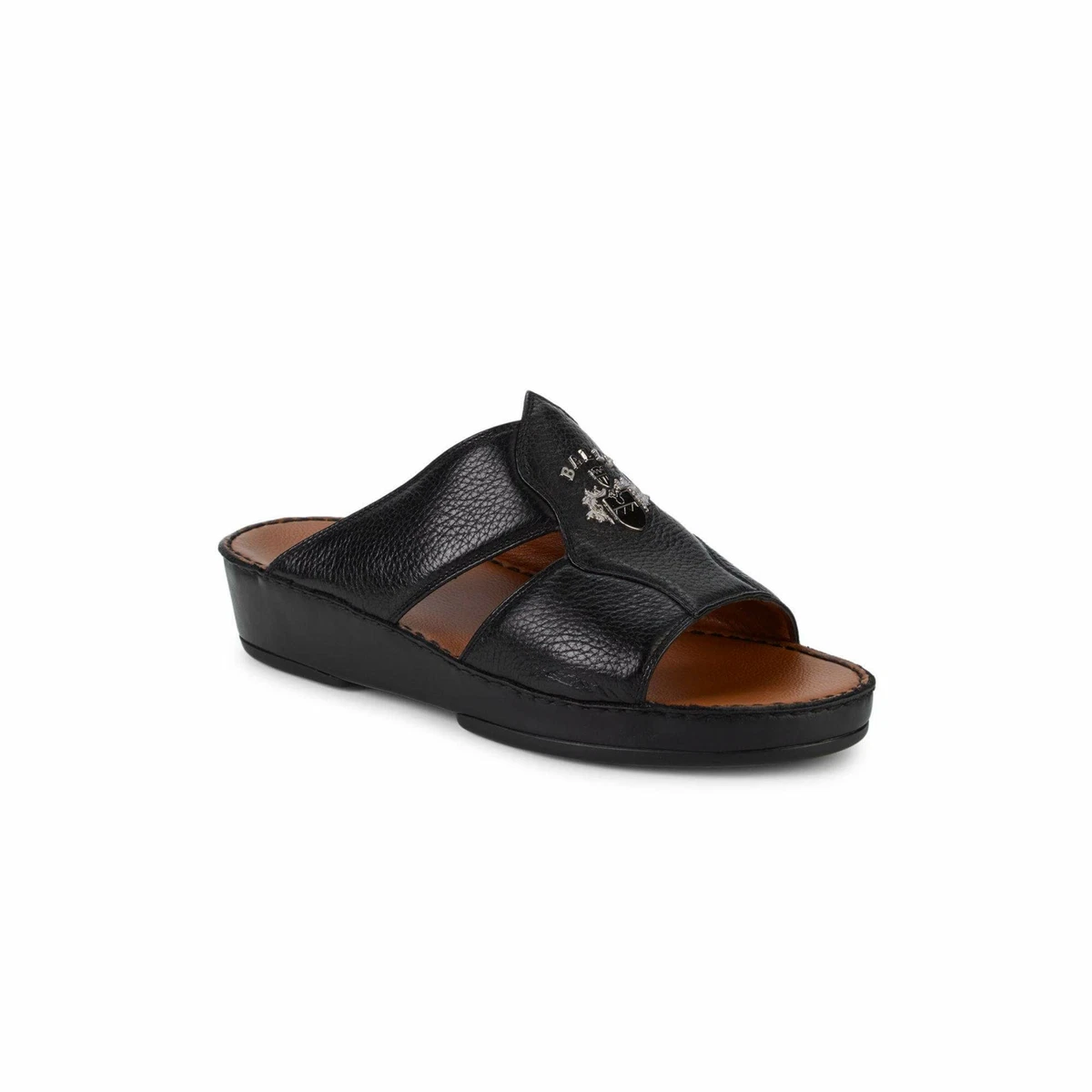 NEW Bally Hakman Men s Black Grained Leather Sandals US 9 MSRP 625