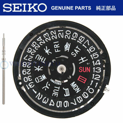 SEIKO 7S26 7S26C BLACK Watch Movement Japanese Kanji Spanish Black