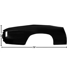 1970~1972 Chevelle Quarter Panel Skin Right Side Coupe EDP Coated Steel Dynacorn