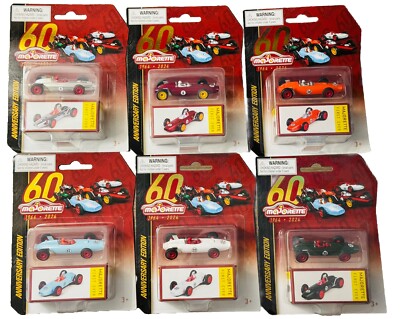 MAJORETTE 60th ANNIVERSARY 1964-2024 Formula 1 Race Car Set Of 6