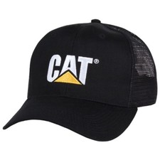 Black Caterpillar CAT Equipment Trucker Twill...