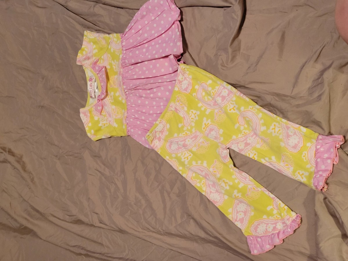 Pantalon Floral Baby Lulu Fille Taille 3T - Très Coloré Et Joli, Occasion Très Bon état
