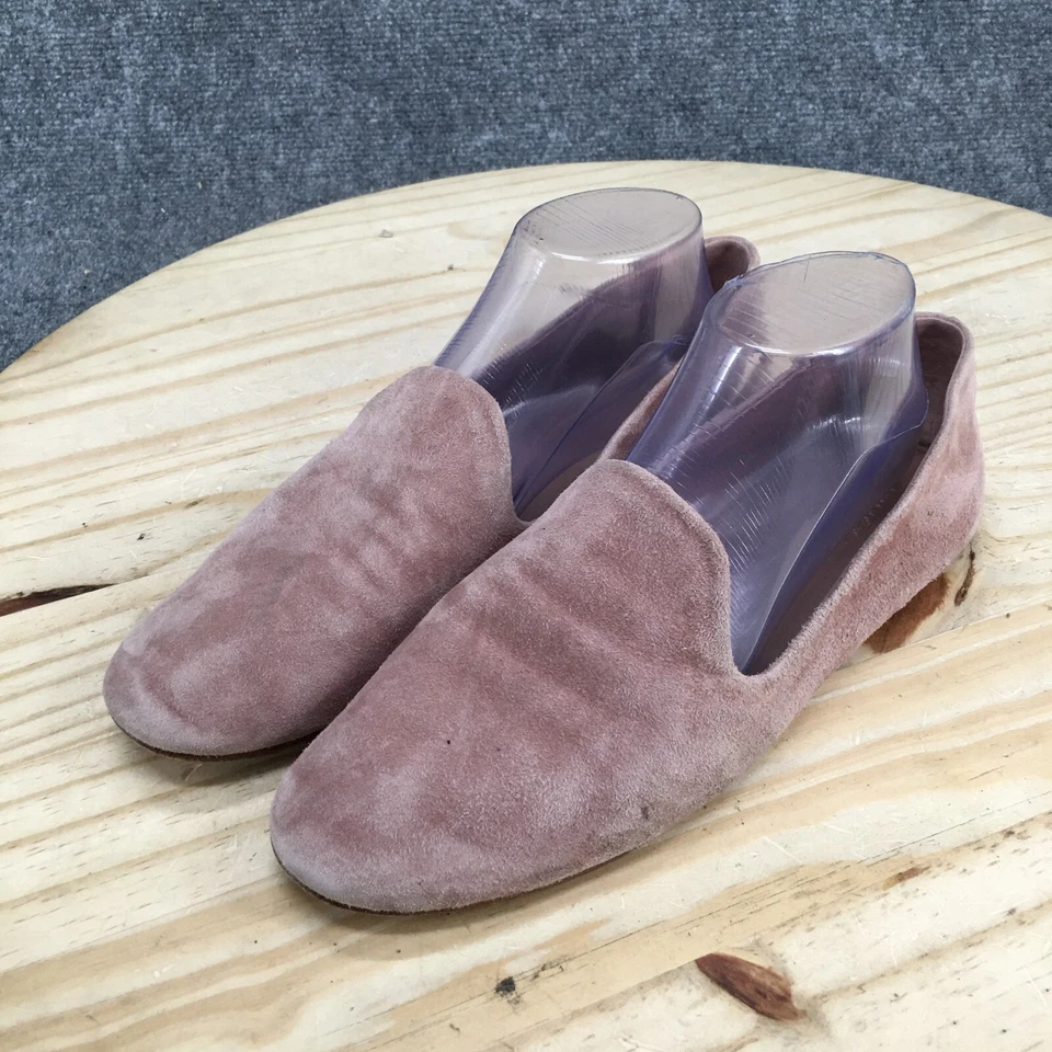 Vince Zapatos Mujer 10 M Milo Informales Sin Cordones Mocasines Planos Rosa Gamuza Cuero Foto 3 de 4