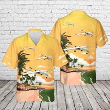 Hawaiian Button Up Shirt, US Marine Corps AAI RQ-7 Shadow Hawaiian Shirt