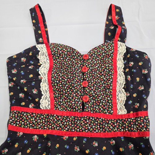 Gunne Sax By Jessica San Francisco Vintage 1970s Sundress Dress Size 9 Floral - Picture 17 of 22
