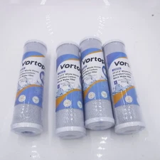 4 Pack Vortopt 1 Micron 2.5" x 10" Whole House CTO Carbon Water Filter CT010