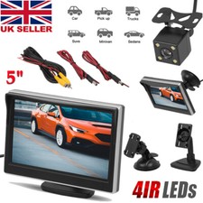 5" LCD Monitor Car Rear View Reversing Parking Camera Kit Night Vison Waterproof