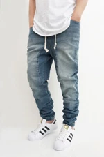 MEN'S DROP CROTCH DENIM JOGGER PANTS 5 COLORS S-5X *FAST SHIPPING* JG803