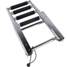 Telescoping 4 Steps Boat Ladder Marine Stainless Steel Folding Ladder Heavy Duty