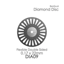 Dental Lab Diamond Disc #9 Slotted 0.17mm x 22mm free mandrel