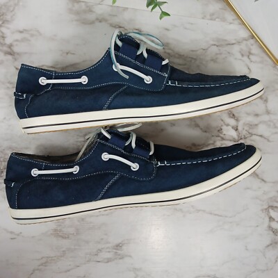 STEVE MADDEN Welinton men\'s moccasin blue leather shoes size 13 STEVE MADDEN Welinton men main image 3