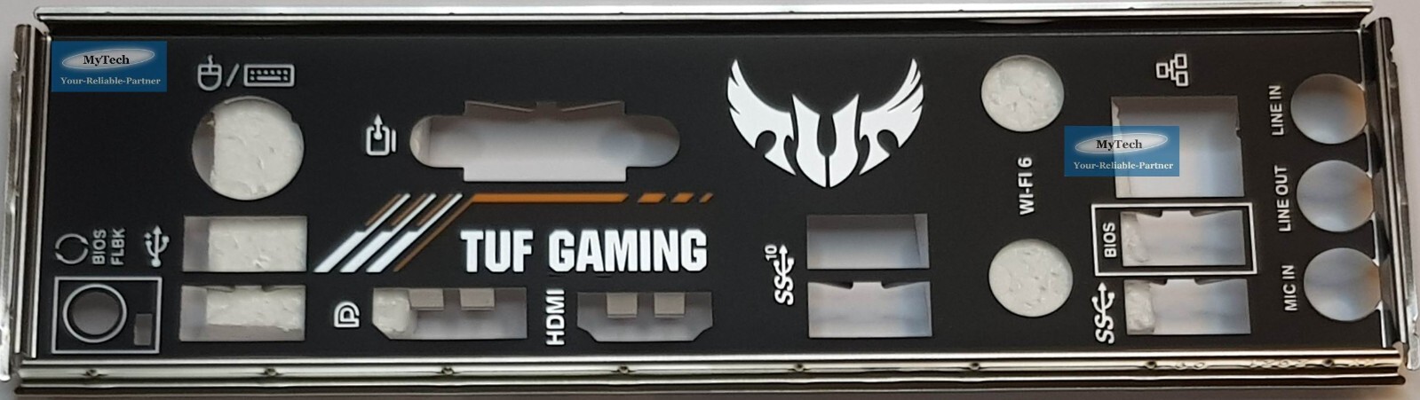 ASUS I/O IO SHIELD BLENDE GAMING B550M-E WIFI, TUF GAMING B550M-E WIFI ...