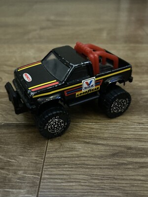1987 Remco Toys schwarz Goodyear Valvoline Werbung Druckguss Pickup Truck Spielzeug!