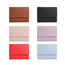 Multipurpose Minimalist Women s PU Leather Short Wallet with Multiple Card Slots
