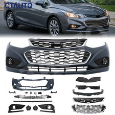 Front Bumper Grille Set For 2016-2018 Chevy Cruze Oe Style W Fog Light Cover