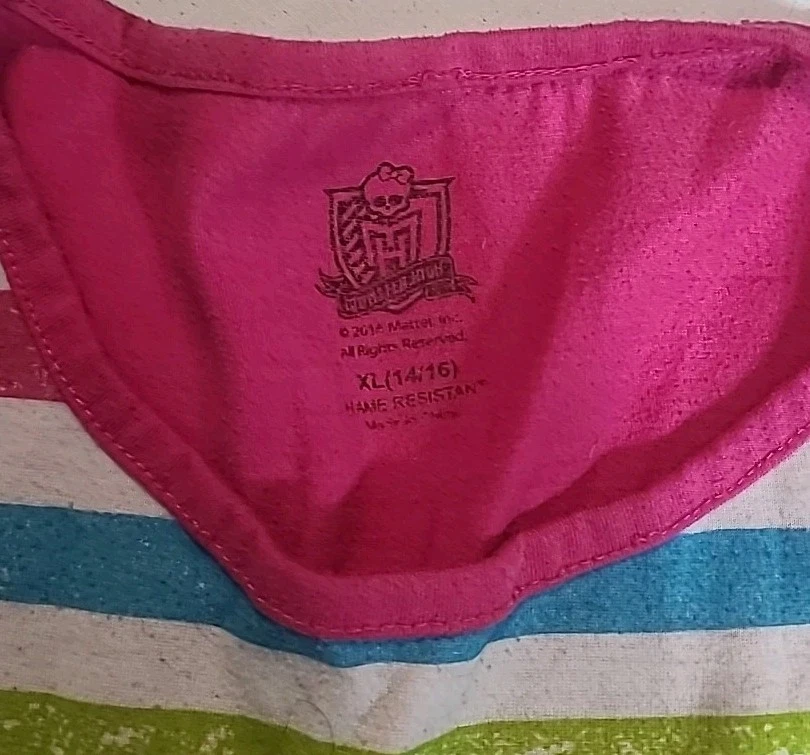 Camisón Monster High Niñas Talla XL14/16 Ropa de dormir Manga Corta Rosa Draculaura Foto 4 de 4
