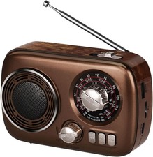 Gelielim Small Portable Radio Retro Radio AM/FM/SW USB/Micro TF Card Japan