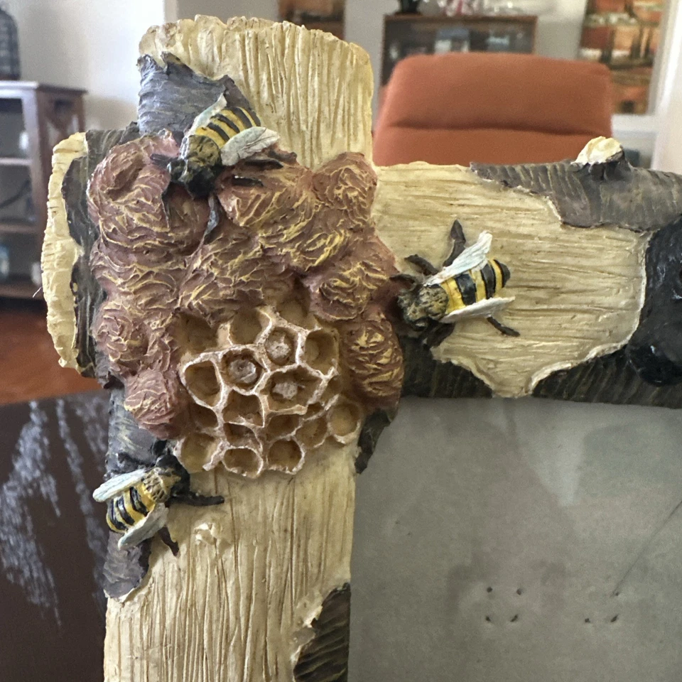 Marco de fotos 4 x 6 fotos de osos y abejas negras cabaña rústica Foto 2 de 4