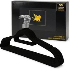 Velvet Hangers | Pack of 50 Premium Velvet Hangers For Clothes | Clothes Hanger