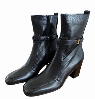 Saint Laurent Michelangelo Black Leather Boots. Never Worn, Size 40