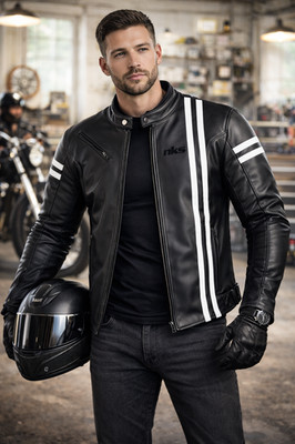 Rksports Speed-2 Herren Mode Leder Motorrad Motorrad Jacke mit Rüstung