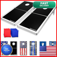 Gosports Cornhole Pro Regulation Size Bean Bag Toss Game Set Black Ch-02