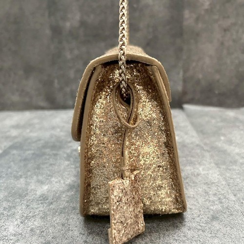 Sac bandoulière chaîne dorée pailletée Furla Metropolis - Photo 5/11