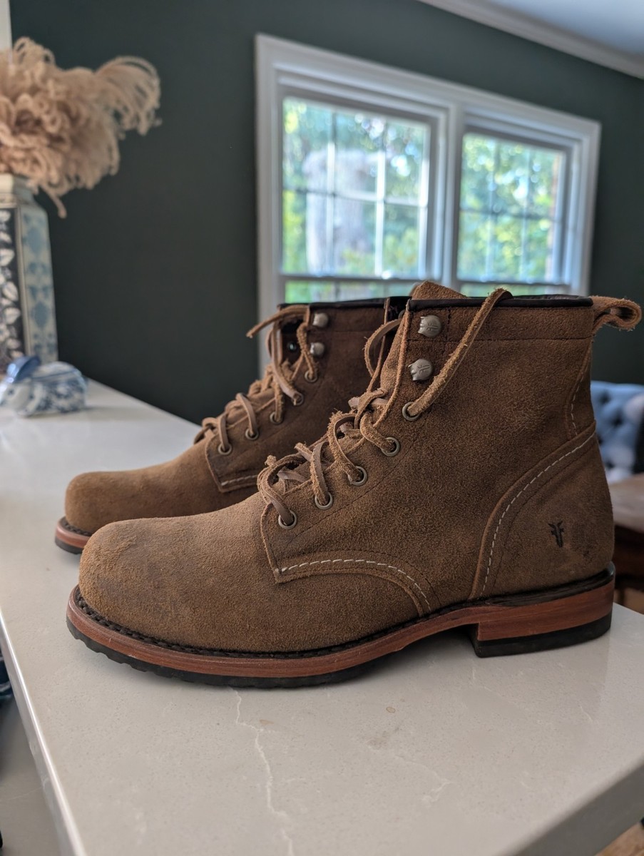 Folsom Combat Frye Folsom Plain Toe Boot Brown Frye Boots  display picture 2
