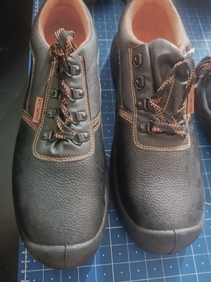 Wellwork Sicherheitsschuhe S3, Größe 46, Schwarz,Leder,Neu